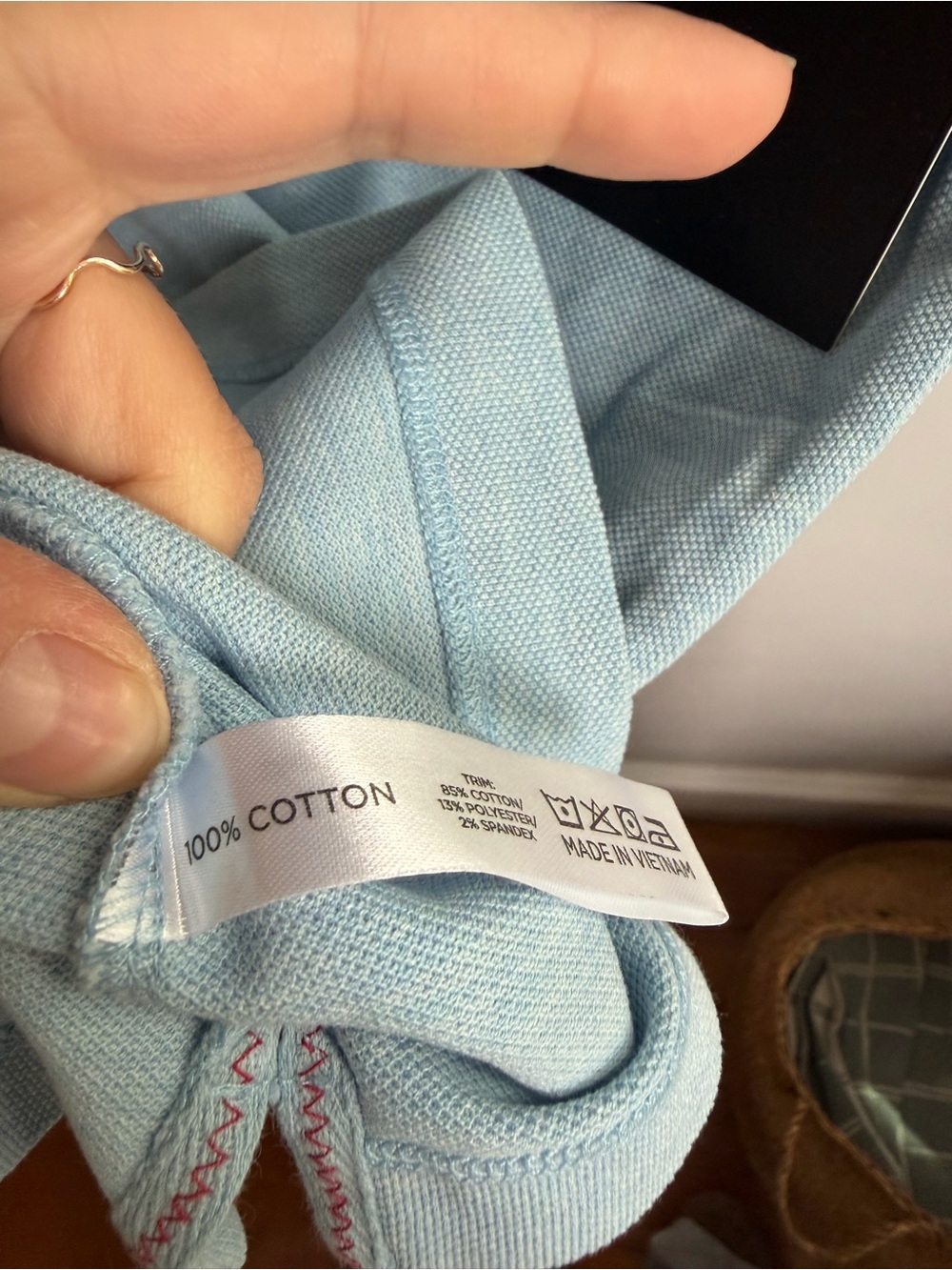 NWT Tuckernuck Polo Short Sleeve Dress Light Blue L Cotton - Picture 4 of 5